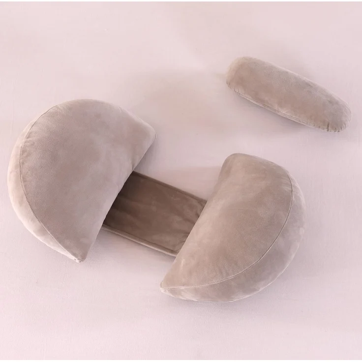 SHANNA Neu Schwangerschaftskissen Einstellbar, Komfortkissen Erwachsene, Ganzkörperkissen, Stützkissen Body Pillow, Stillkissen Körperkissen Abnehmbar Waschbar(Khaki)