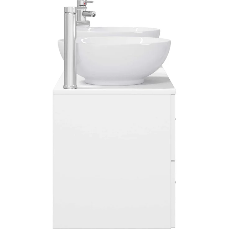 vidaXL Badezimmerschrank-Set 3 stk. Weiß 129 x 44,5 x 80 cm 3405907 – Bild 6