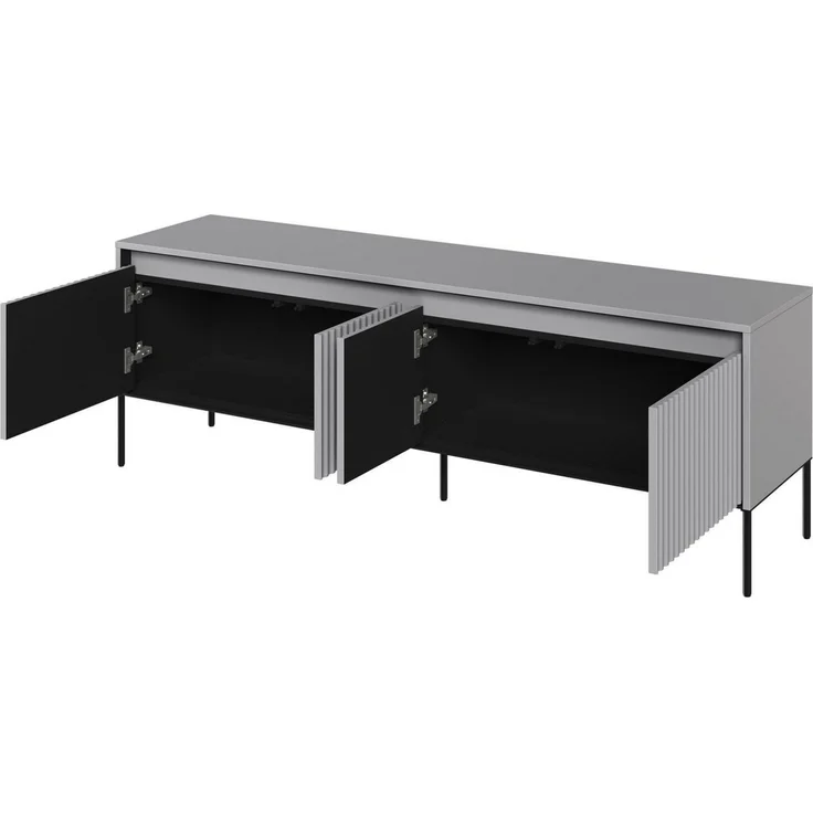 Compleo TV-Schrank FLORE mit 4 Klappen/Türen, Fronten gefräst, Breite: 167 cm – Bild 2