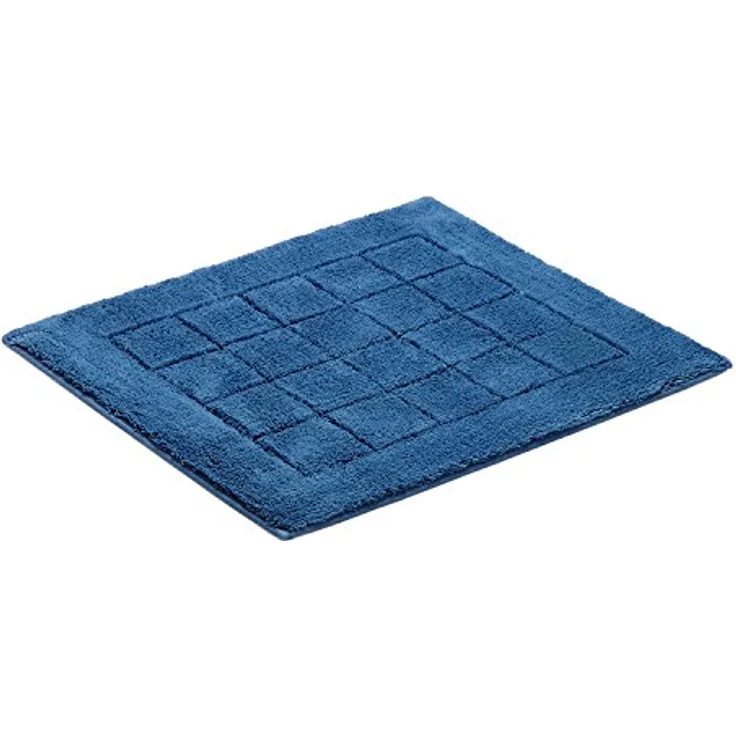 Vossen Badteppich Exclusive 4690, tiefblau, hochflorige Webqualität aus 100% Baumwolle, rutschfest und fußbodenheizungsgeeignet – Bild 1