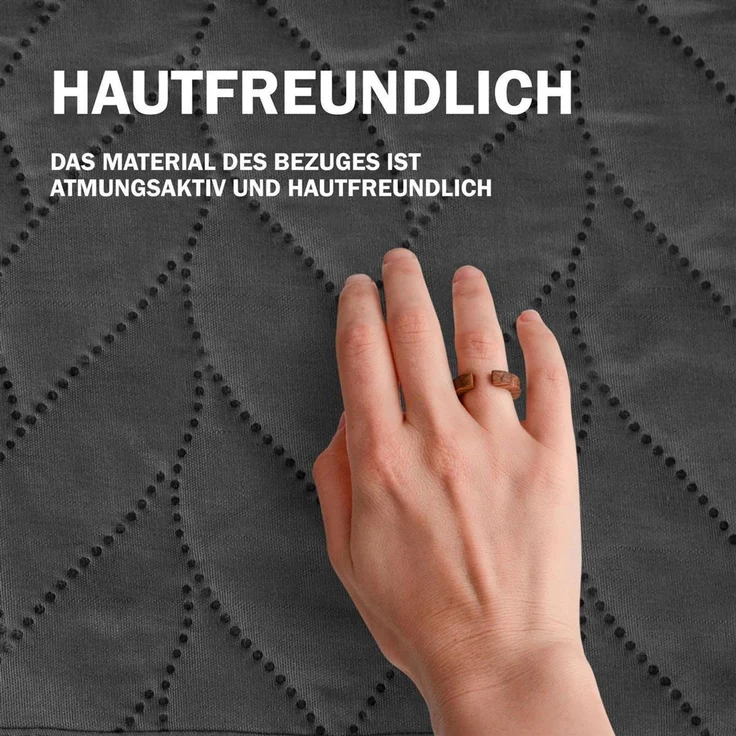Tagesdecke XXL (220x240 cm) mit wattierter Zwischenlage (Schwarz) Bettüberwurf - ÖKO-Tex 100, Sommerdecke gesteppt - Steppdecke, Wendedecke – Bild 7