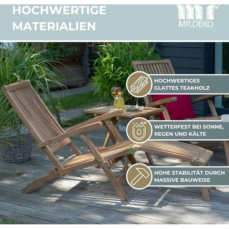 Deckchair Yacht Teak – Bild 6