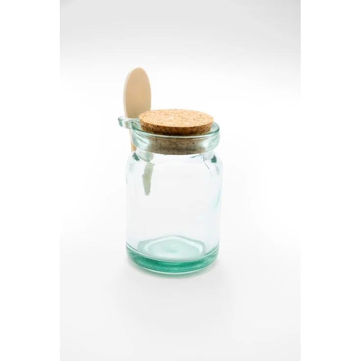 Ecogreen Vorratsglas 250ml mit Korkverschluss und Holzlöffel – Bild 3