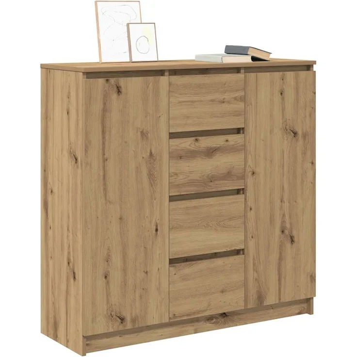 vidaXL Sideboard mit Schubladen Artisan-Eiche 100,5x35x98,5 cm 3328461 – Bild 3