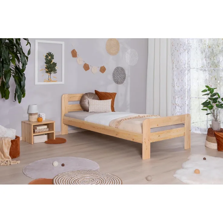Ticaa Einzelbett Bert 100x200 Kiefer - natur