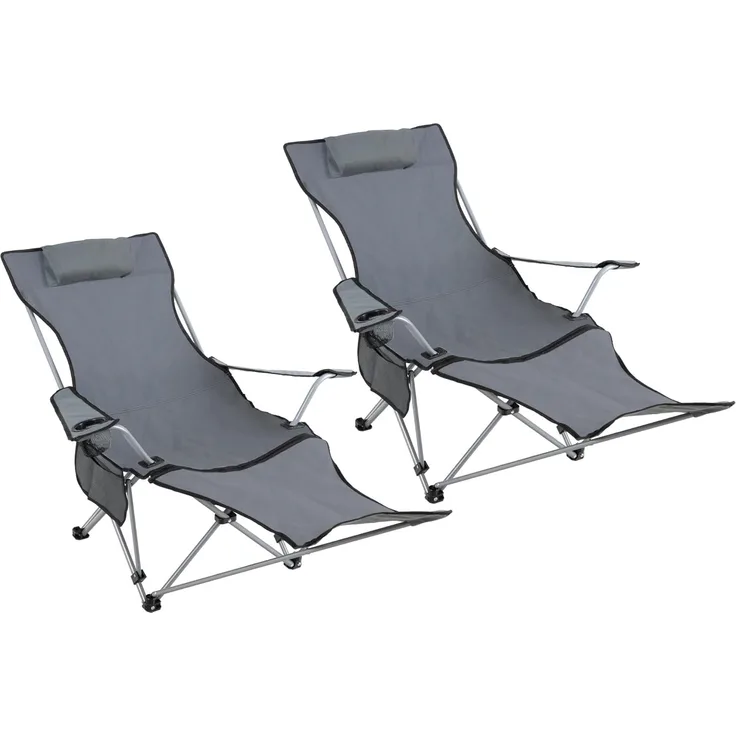 Stagecaptain Campingstuhl CSF-600 MKII Nick Campingsessel mit Fußstütze - Superbequem (2 St), Gartenstuhl faltbar, Anglerstuhl, Faltstuhl, Strandstuhl inkl. Tasche