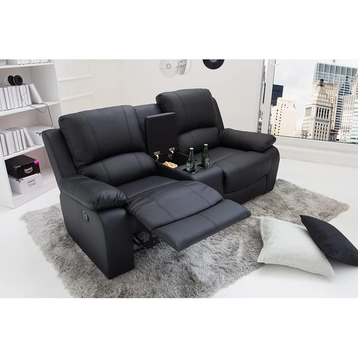 riess-ambiente TV-Sessel HOLLYWOOD 190cm schwarz - Kinosessel, Fernsehsessel, verstellbar (Einzelartikel, 1-St), Wohnzimmer · Cupholder · Kunstleder · modern · inkl. Liegefunktion – Bild 2