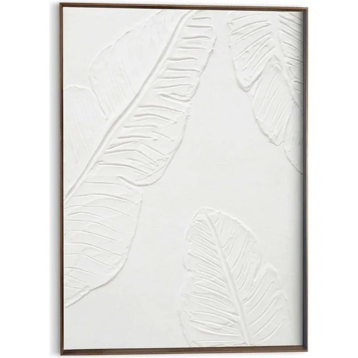 Reinders! Wandbild Tropische Blätter, Wohnzimmer - Weiß - MDF - Blumen und Pflanzen - 50x70 cm