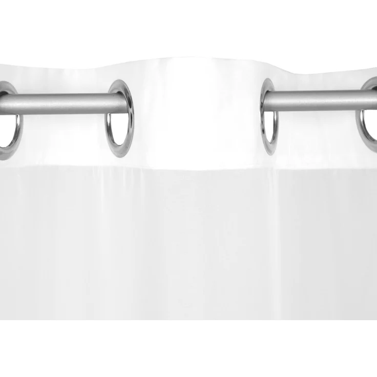 Gardine mit Ösen Transparent 140 x 145 cm ( Breite x Länge ) in weiß, mit beschwerten Abschlußband – Bild 3