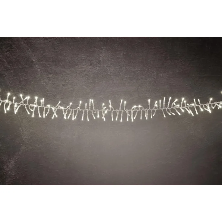 TrendLine LED-Lichterkette Cluster Außen 4,5 m warmweiß-transparent mit Timer, Dimmer