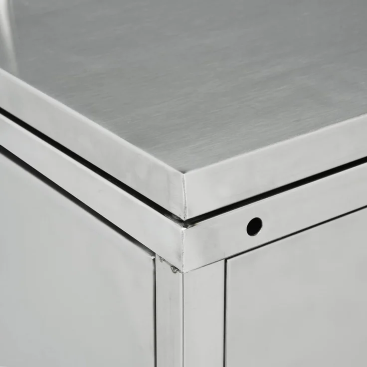 vidaXL Mülltonnenbox für 1 Tonne 240 L Edelstahl 145379 – Bild 3