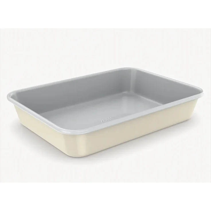 Rechteckiges Backblech in Beige mit Keramik-Antihaftbeschichtung - 34,5 x 24,5 x 6 cm – Bild 2