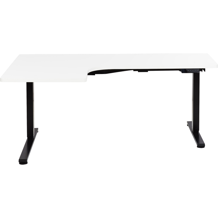Höhenverstellbarer Schreibtisch Elektrisch Linksseitig Weiß DESTINES – Bild 4