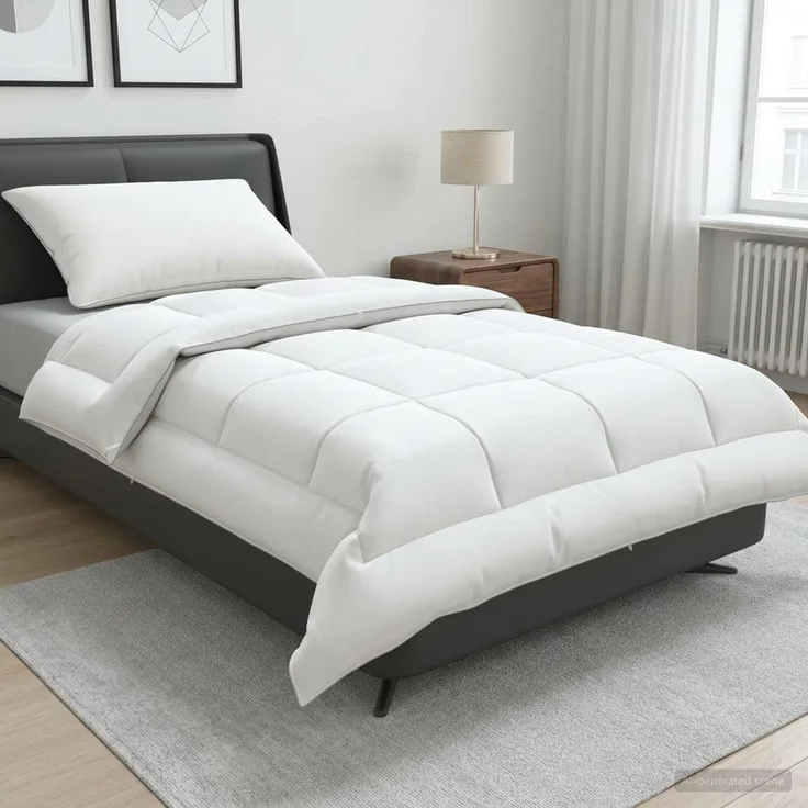 vidaXL Bettdecke und Kissen Set 2 Stk. 137x200 cm Sommer 140 GSM Wolle 3440837