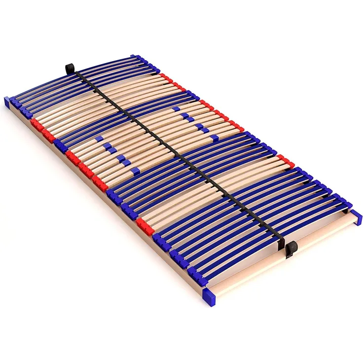 stabiler Lattenrost 100% BUCHE Lattenrahmen - nicht verstellbar, starr - SCHULTERFRÄSUNG, 7 Zonen, 42 Federleisten, Härte-Regulierung, Mittelgurt - FIX SLEEP BEST 42® unmontiert (70x200 cm)