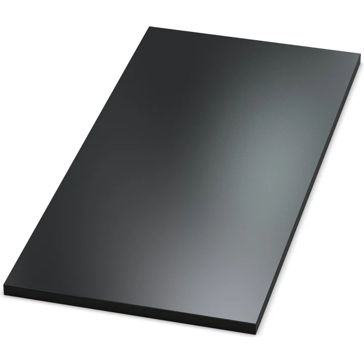 Dekor Spanplatte 19mm Tischplatte schwarz melaminharzbeschichtet mit ABS Kante Umleimer - Größe 40 x 90 cm - Höhe 1,9 cm - Farbe Vulkanschwarz – Bild 4