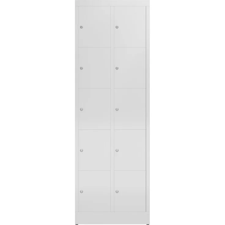 Steelboxx Fächerschrank Schließfachschrank 10 Fächer Spind 180x60x50cm (1-St) Komplett verschweißt und montiert - keine Montage erforderlich