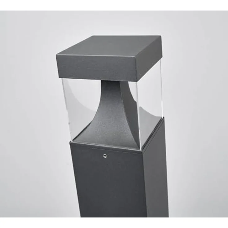 Lampenwelt Lucande LED Außenleuchte Egon, spritzwassergeschützt, schwarz, Aluminium, 1-flammig, Wegeleuchte, Sockelleuchte – Bild 5