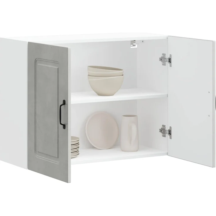 vidaXL Küchen-Hängeschrank Kalmar Betongrau Holzwerkstoff 853591 – Bild 3