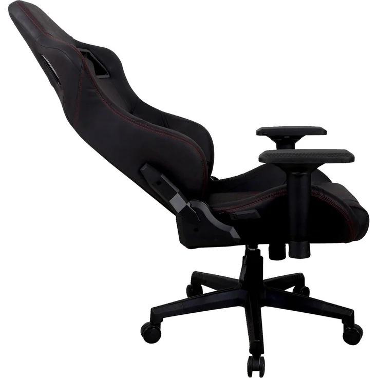 Venda 'DANJO' Gamer Stuhl, Mikrofaser schwarz, 73 x 130 x 60 cm, höhenverstellbar mit Tilt-Funktion – Bild 3