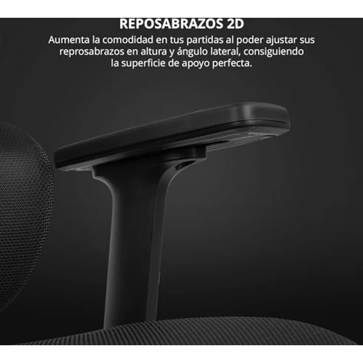 DRIFT GAMING DRAIR200 - Professioneller Gaming Chair, hochwertiges Mesh und verstärktes Polymer, 2D verstellbare gepolsterte Armlehnen, Klasse 4 Kolben, drehbar, neigbar, weiß/schwarz/rot. – Bild 8