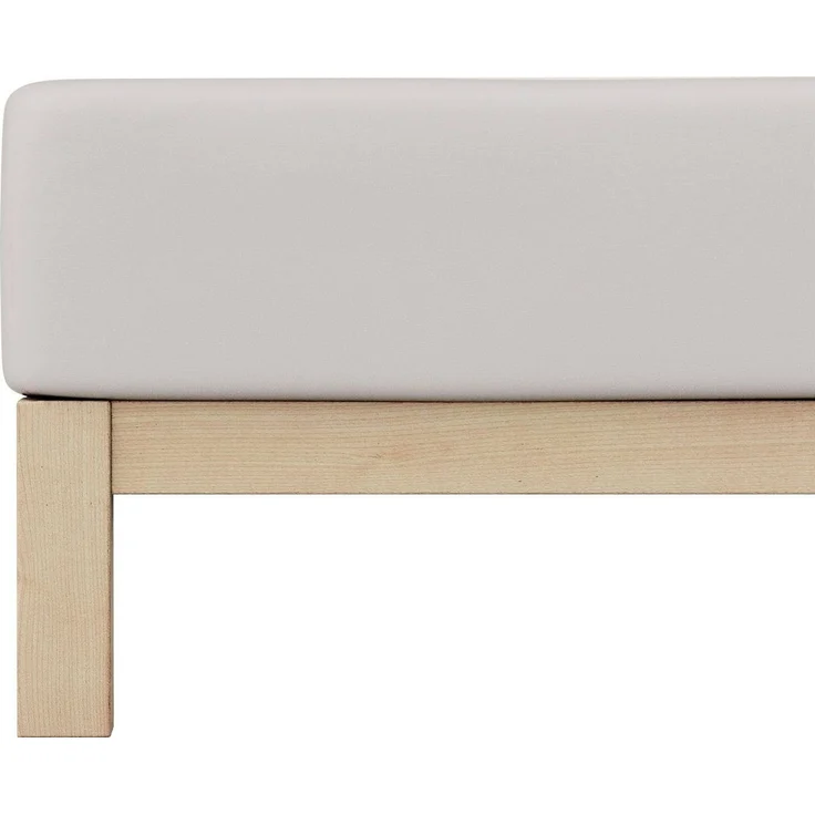 Schlafgut 'Pure' Spannbettlaken, Gummizug: rundum, für Matratzen bis 30cm Höhe, Bio-Baumwolle mit Elasthan, Grey Light, M 120x200 cm - 130x220 cm – Bild 4