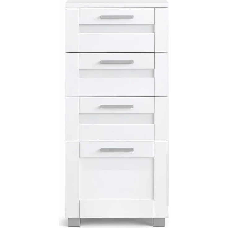 VCM Badmöbel Midischrank Nilari 921294 Weiß H. 76 x B. 38 x T. 28 cm – Bild 2