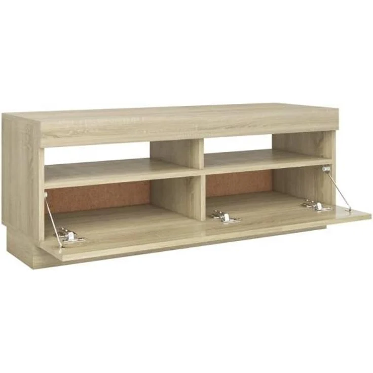 vidaXL TV-Schrank mit LED-Leuchten Sonoma-Eiche 100x35x40 cm 804457 – Bild 11