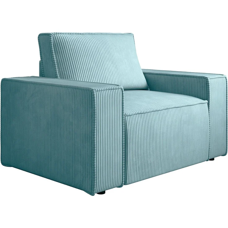 Vente-unique - AMELIA - Sessel mit gerader Rückenlehne - Plastik - Kunststoff (PVC) - Türkisblau - 120 x 86 x 85 cm – Bild 4