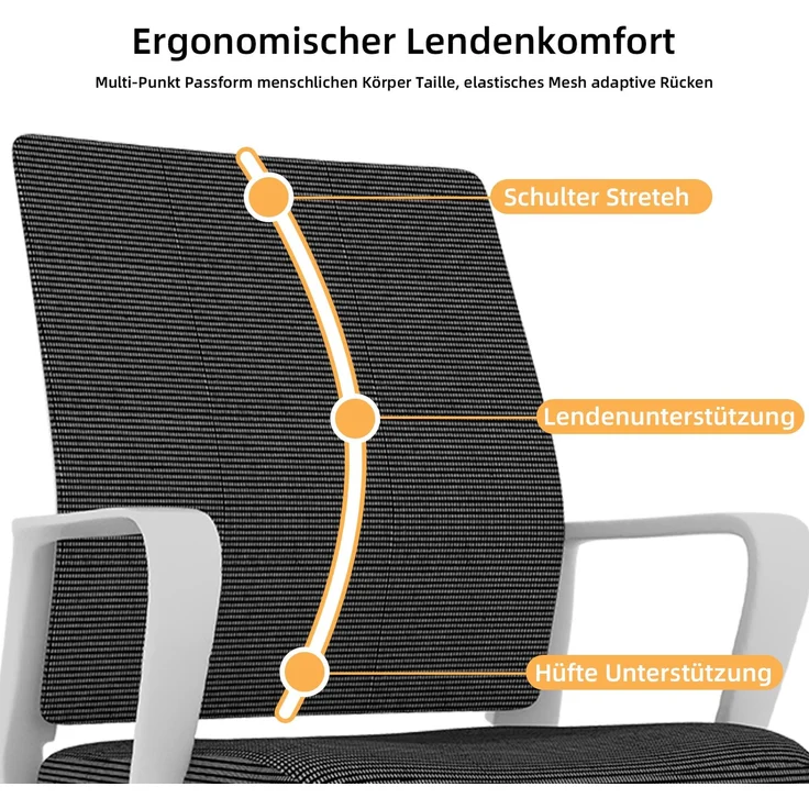 Minimalist Modern Office Chair – Metal Frame, Soft & Comfortable, Home & Office Use, Multiple Colors Available--Schwarz Weiß--45x55x90cm--YOUDENOVA – Bild 10