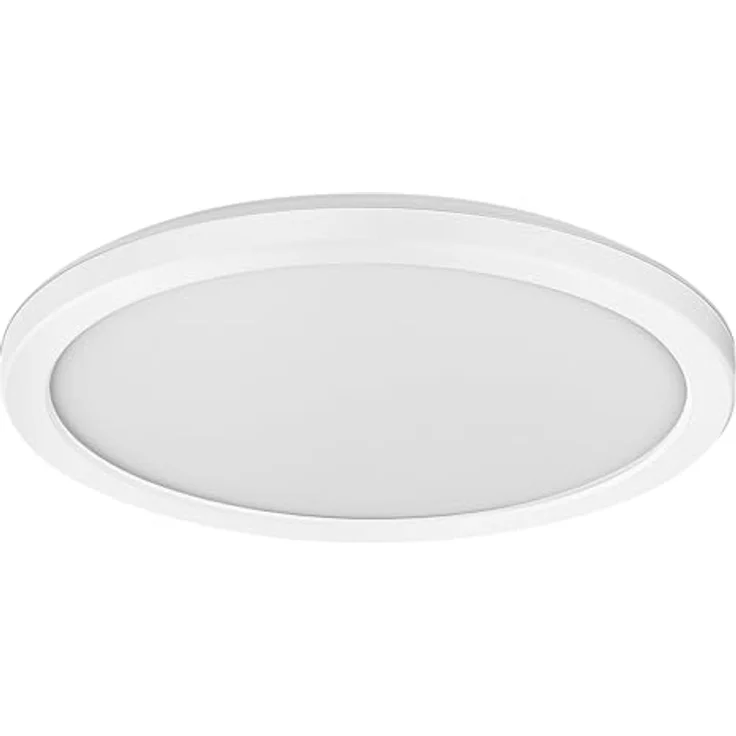 Osram ORBIS Ultra Slim Deckenleuchte 235mm, weiß, 15W, 1640lm, homogenes, warmweißes Licht (3000K) + Hintergrundlicht, dreistufige Dimmbarkeit über Wandschalter, ultraflach, Schutzklasse IP20 – Bild 1