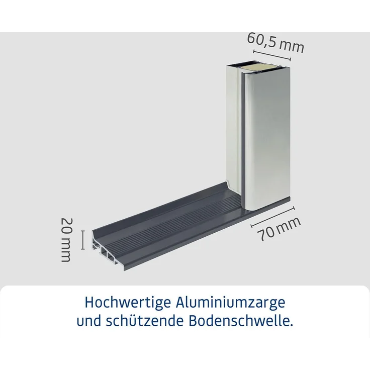 Hörmann Ecostar Haustür "ISOPRO IP 015", anthrazit metallic (CH 703), 110 x 210 cm (B x H),DIN Links – Bild 5
