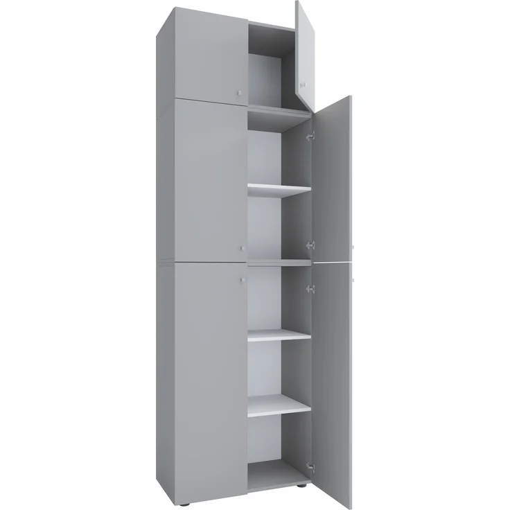 VCM Büroschrank Lona 917791 Grau H. 223 x B. 70 x T. 39 cm – Bild 2