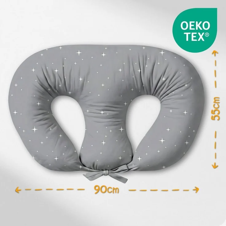 Totsy Baby Stillkissen Breastfeeding Pillow XXL for Twins - Twin Nursing Cushion – Bild 2