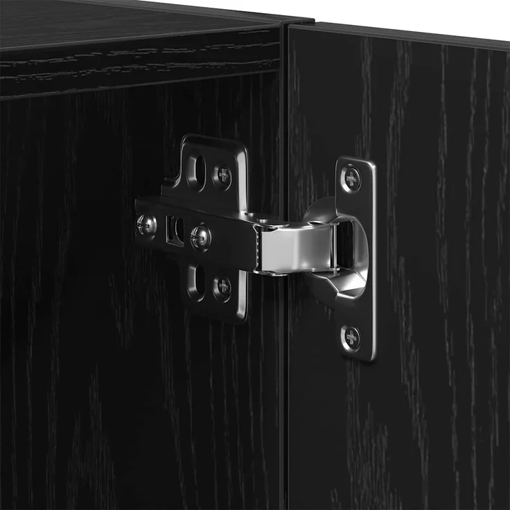 vidaXL Wandschrank Schwarz Eichen-Optik 60 x 30 x 60 cm Holzwerkstoff 862799 – Bild 9