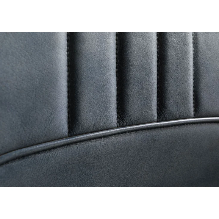 Stuhl Echtleder 49x56x83 blau IRON LABEL #510 – Bild 5