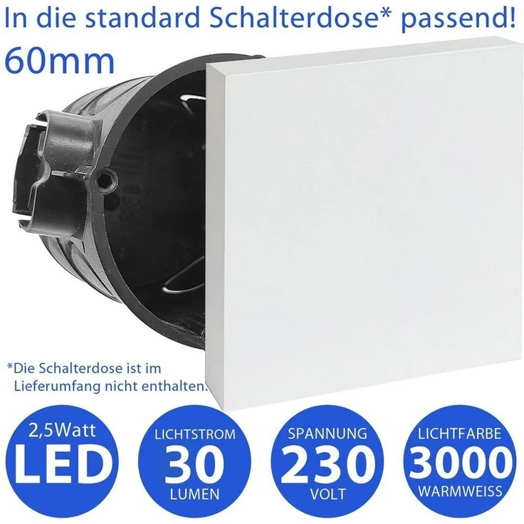 Maxkomfort LED Wandstrahler 6190S, LED fest integriert, 3000K, Warmweiß, Treppenbeleuchtung – Bild 3