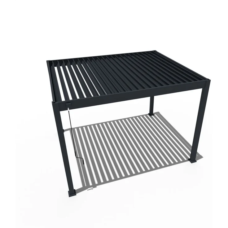 Weide Classic | Pergola Aluminium freistehend | 3 x 3,6 M | Lamellendach anthrazit – Bild 2