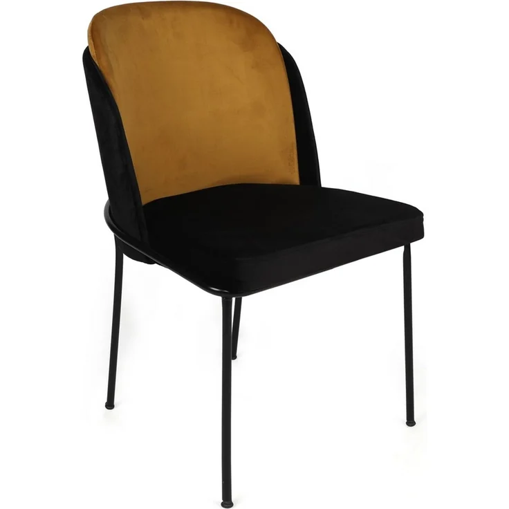 Skye Decor 'Dore-142 V2' Stuhlset (2-teilig), Senfgelb / Schwarz, 54 x 86 x 55 cm – Bild 2