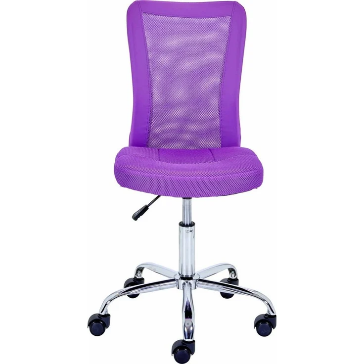 Inter Link - Kinderschreibtischstuhl - Ergonomischer Drehsessel - Höhenverstellbar - Verchromter Metallfuß- Atmungsaktiver Mesh-Gewebebezug - 360° drehbar - Purple - Bonnie – Bild 1