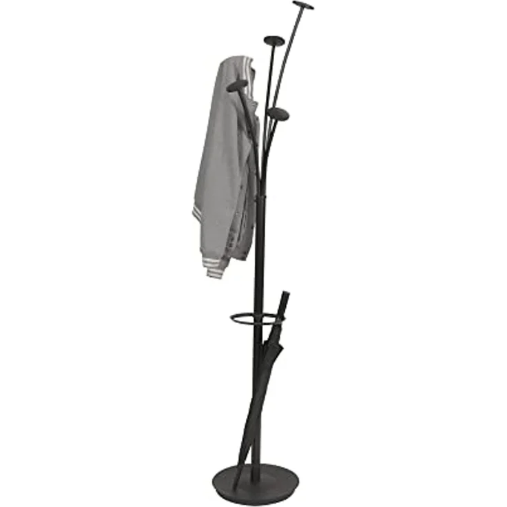 ALBA Garderobenständer FESTIVAL Höhe: 1.870 mm schwarz Standrohr aus Stahl Durchmesser: 38 mm Standfuß aus - 1 Stück (PMFEST N) – Bild 2