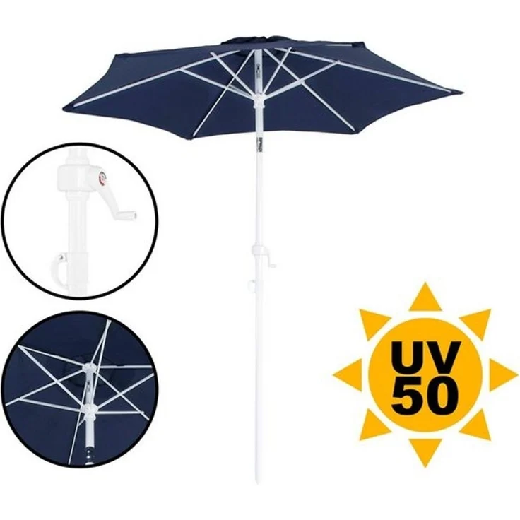 ONDIS24 Marktschirm 1,8 Meter Sonnenschutz Sonnenschirm, Knick-Gelenk, UV 50, 32 mm Rohr, 100% aus Polyester (160g/m) – Bild 4