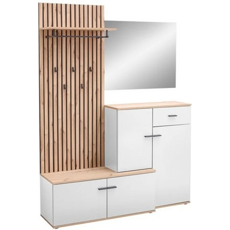 moebel-dich-auf Garderoben-Set COMO, (in anthrazit oder weiß / Artisan Eiche Nb) – Bild 4