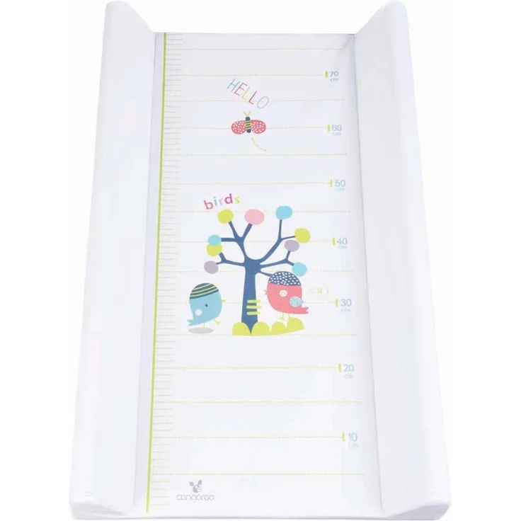 Cangaroo Wickelauflage 50 x 80 cm Hello seitlicher Rand, integriertes Maßband weiß