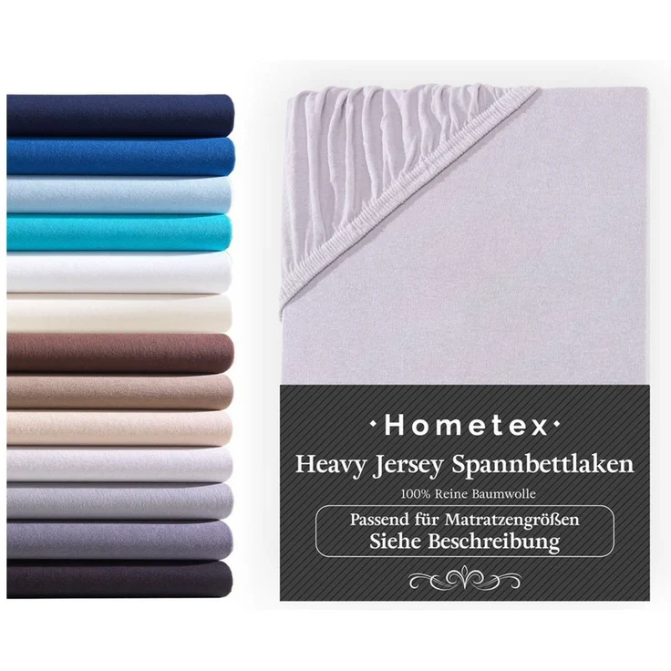 Hometex Premium Textiles Spannbettlaken Exclusive bis 25 cm Steghöhe, Jersey, Gummizug: rundum, 100% Baumwolle, Premium Qualität 160 g/m² – Bild 5