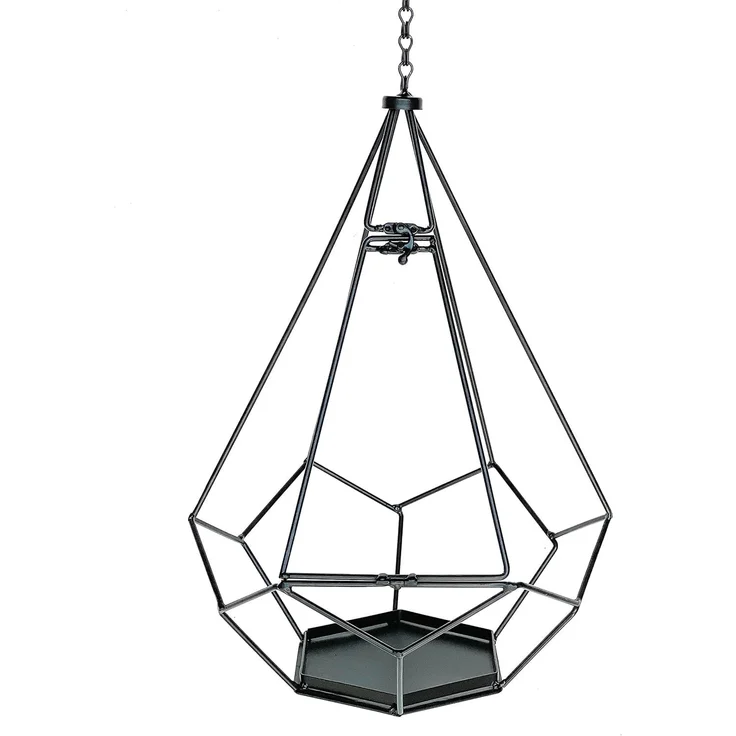 DanDiBo Blumenampel Innen Metall Wand Hängepflanzen 82 cm 96075 L mit Tür 6 Ecken Pflanzenhänger Blumenhänger Topfhänger Blumen Blumentopfhänger Hängetopf – Bild 4