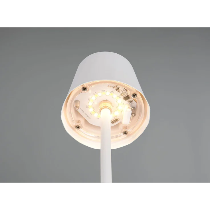 Akku LED Tischleuchte DIAZ kabellos für Innen & Außen, Weiß - 21cm klein – Bild 6