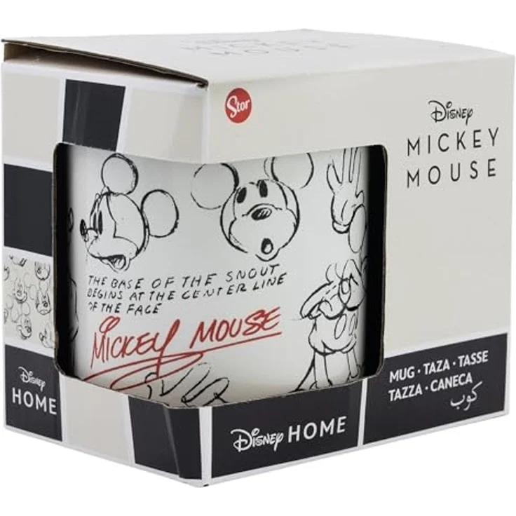 Tasse mit Disney Mickey Mouse Motiv ca. 325ml aus Keramik ca. Ø 8 x 9,5cm Skizze – Bild 3