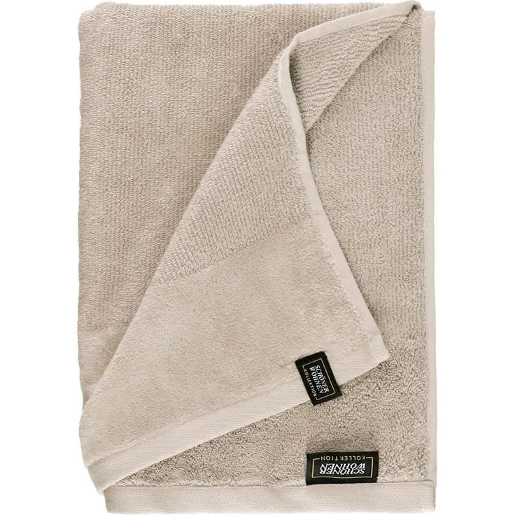 Schöner Wohnen Duschtuch, Beige, Frottee mit Velourborte, 70x140 cm, Oeko-Tex® Standard 100, 100% Baumwolle