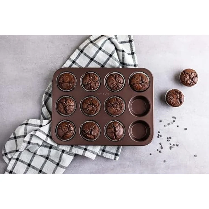 Sallys Muffinform für bis zu 12 Muffins, (12-tlg), hitzebeständig bis 240 °C – Bild 3